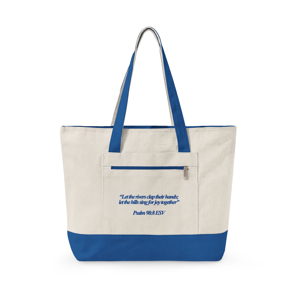 Canvas Tote Bag — Earth Day “Psalm 98:8”