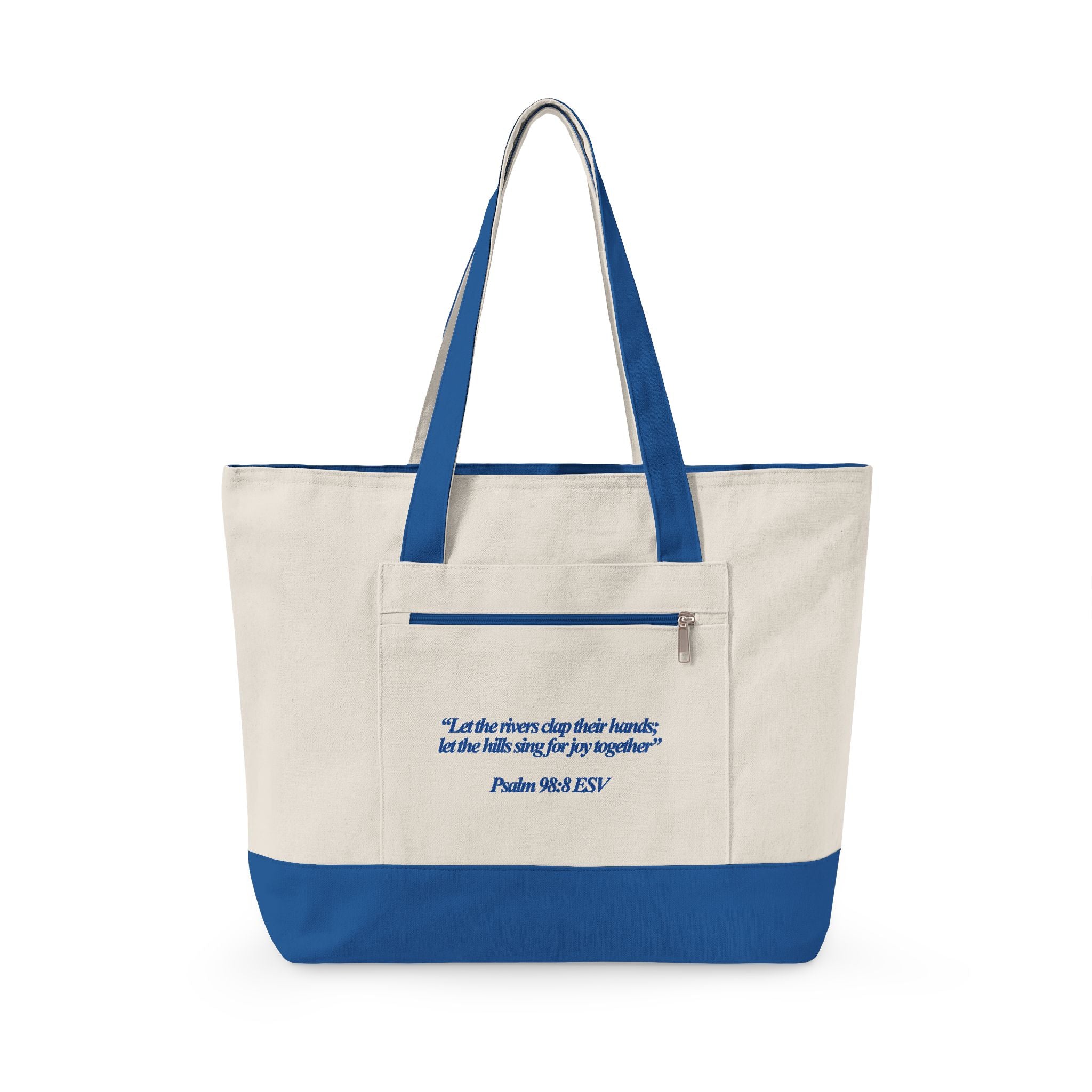 Canvas Tote Bag — Earth Day “Psalm 98:8”