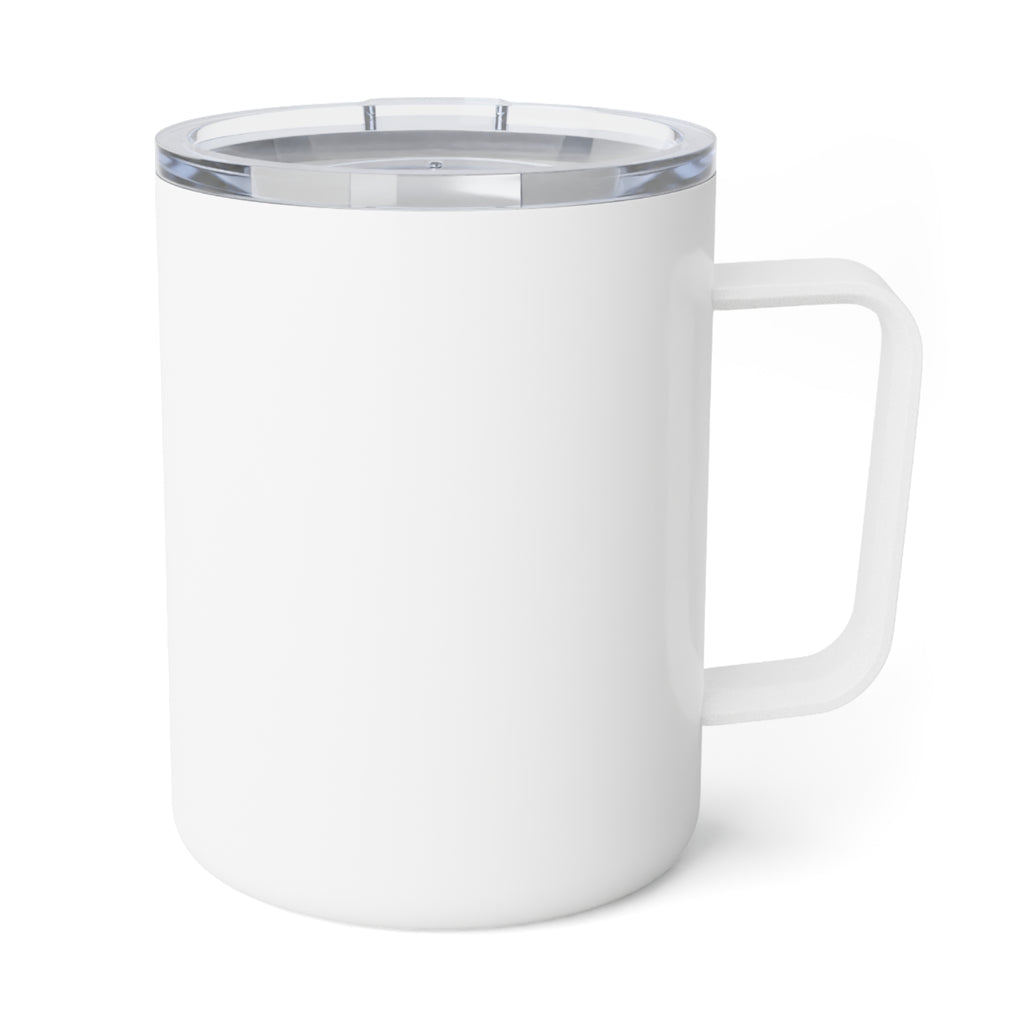 10oz Insulated Coffee Mug — Bold Orange 'SALT' Typography Travel Mug