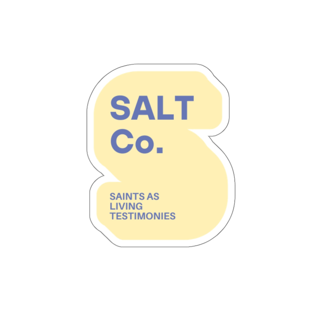 Die-Cut Sticker — SALT Co. "Saints As Living Testimonies" Minimal Logo Sticker