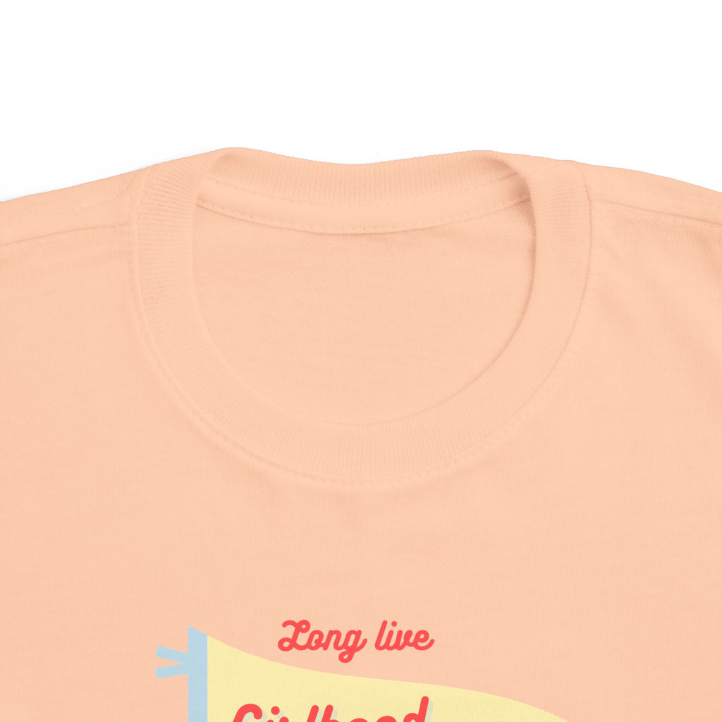 Toddler Tee "Girlhood" Pennant — Cute Retro Kids Shirt