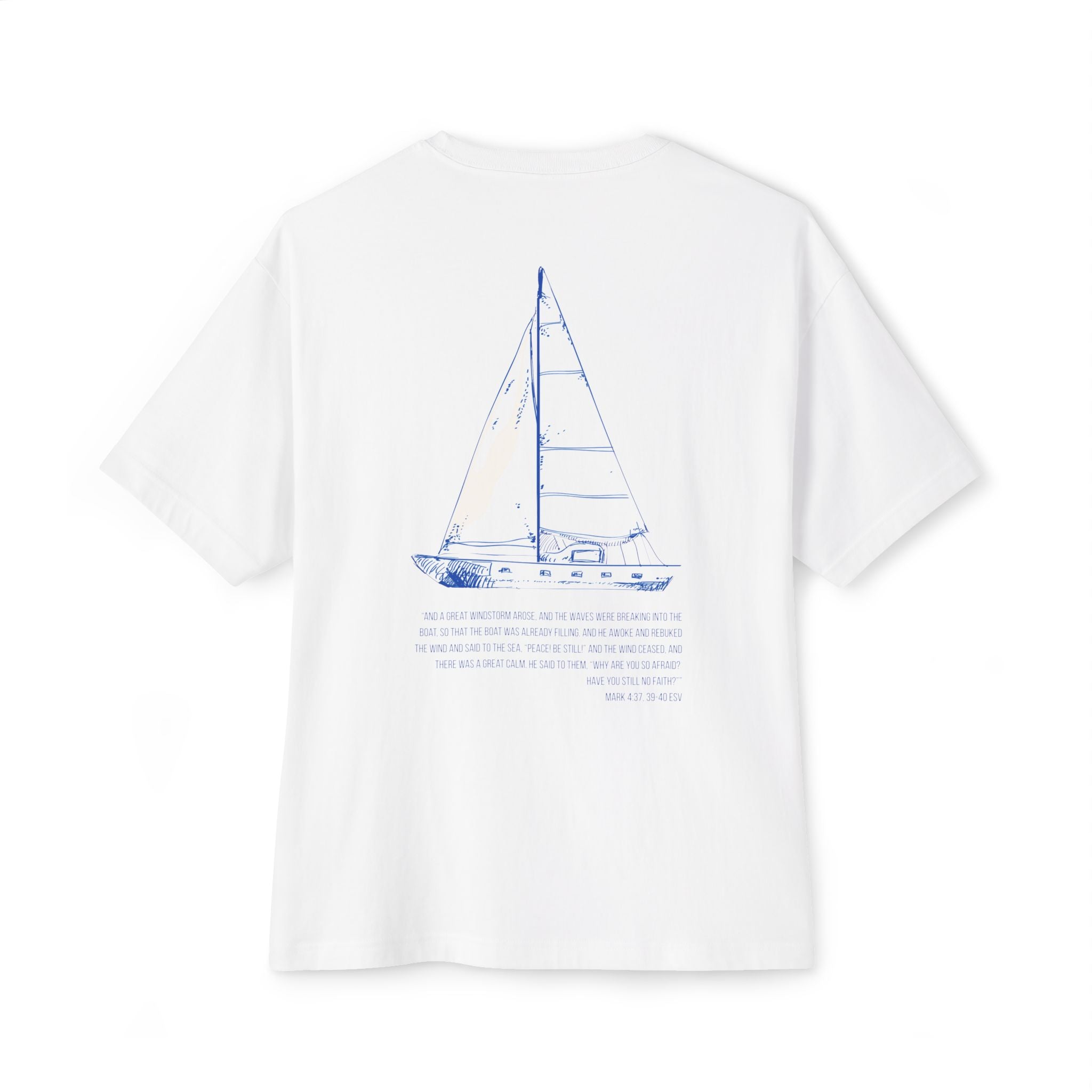 Salt Co. Graphic Tee — Nautical Sailboat Oversized Boxy T-Shirt