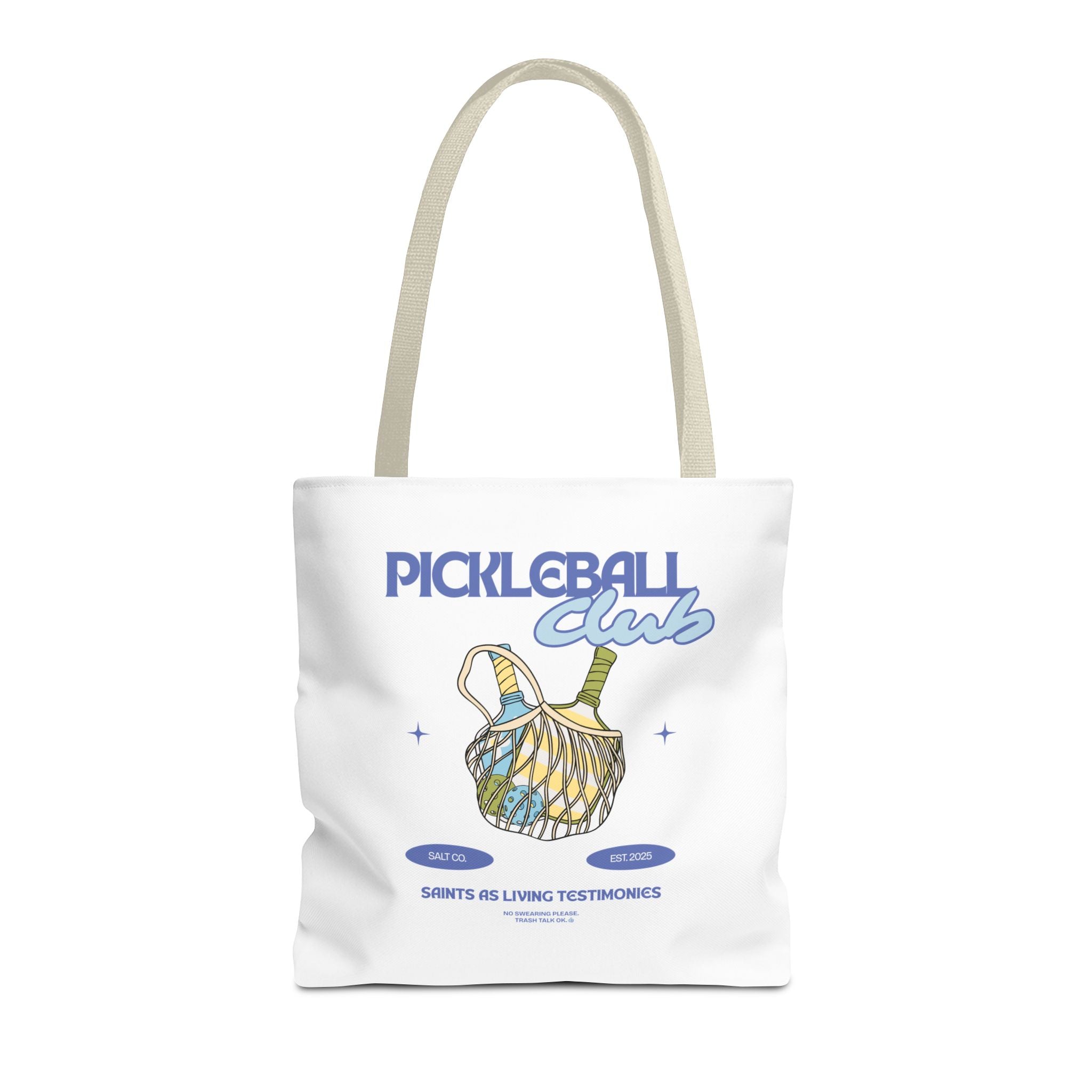 Pickleball Club Tote Bag – Retro Paddle & Ball Design