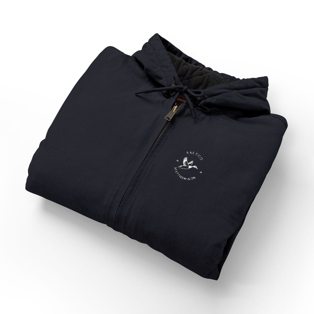 CornerStone® Men's Duck Cloth Hooded Work Jacket (Embroidery)