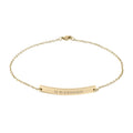 Engraved Curved Bar Anklet - "It is Finished"