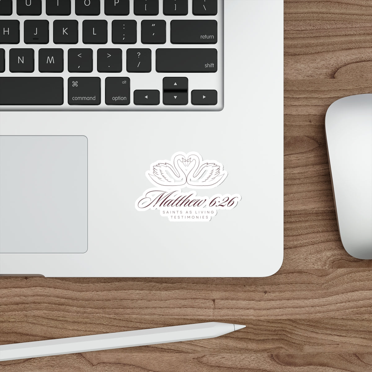 Matt. 6:26 Swans Sticker