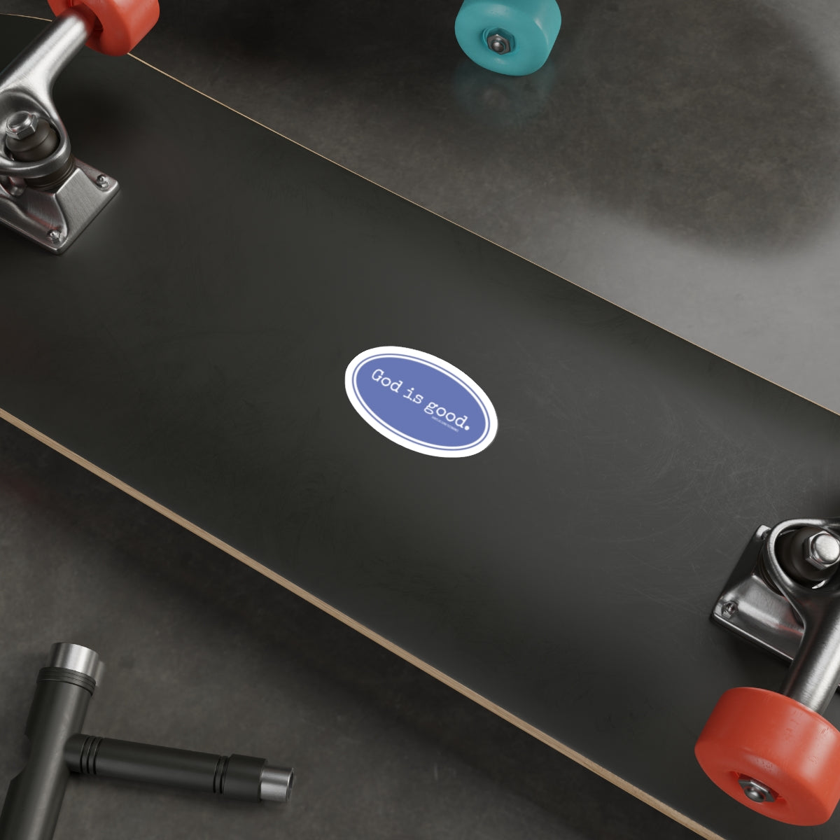 God Is Good Oval Die-Cut Sticker