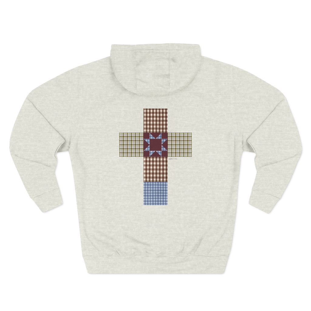 Women's Patchwork Cross Fleece Hoodie