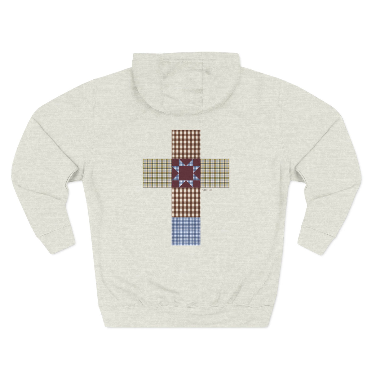 Women's Patchwork Cross Fleece Hoodie