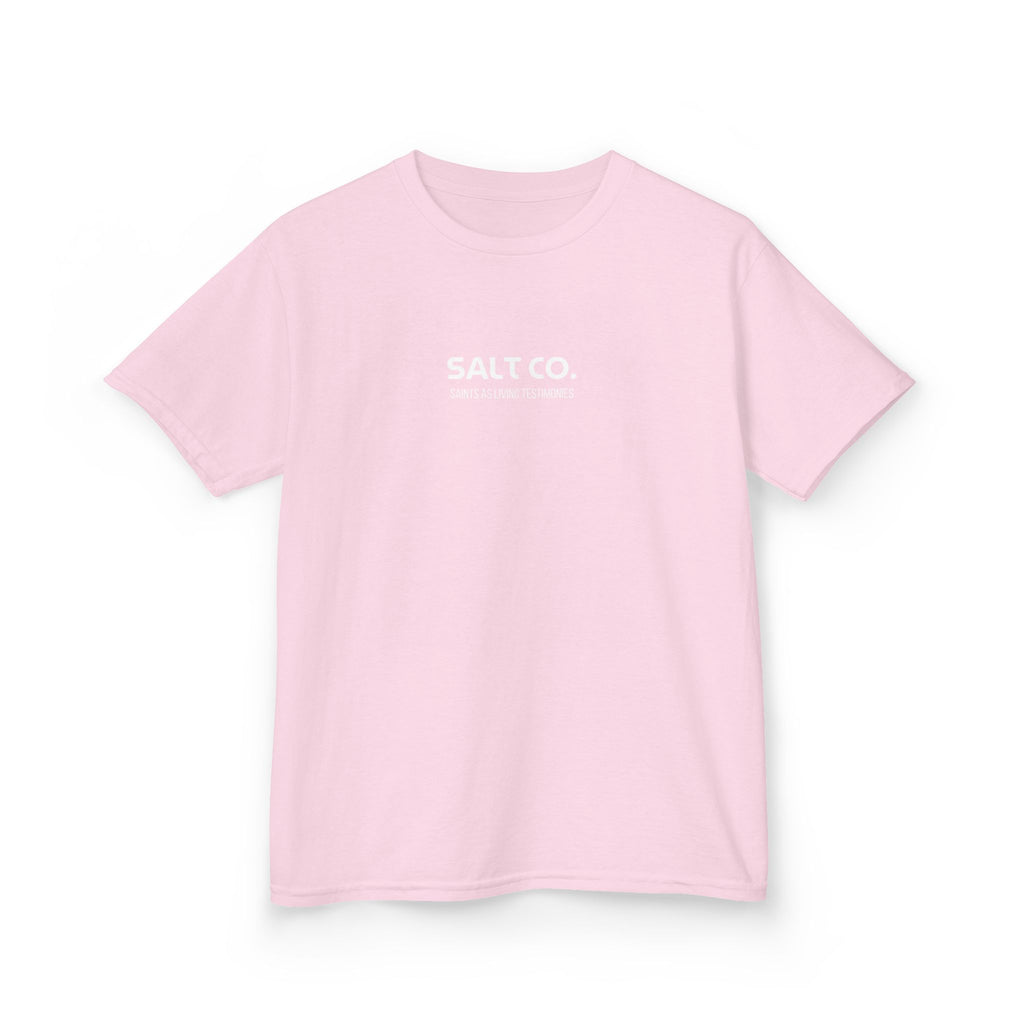 Kids T‑Shirt — "Jesus Loves You" Smiley Tee (Salt Co.)