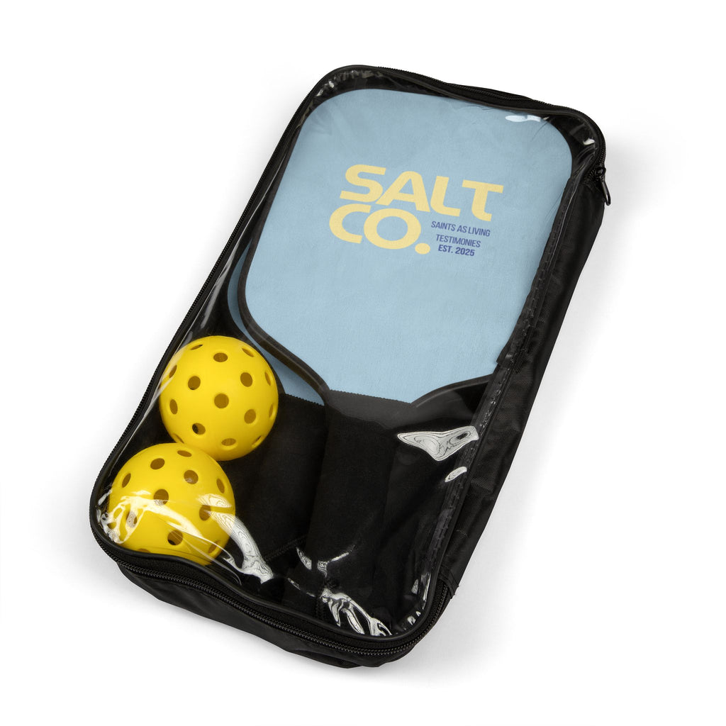 Pickleball Paddle Set — Salt Co. Light Blue Pickleball Kit with 2 Paddles & 2 Balls