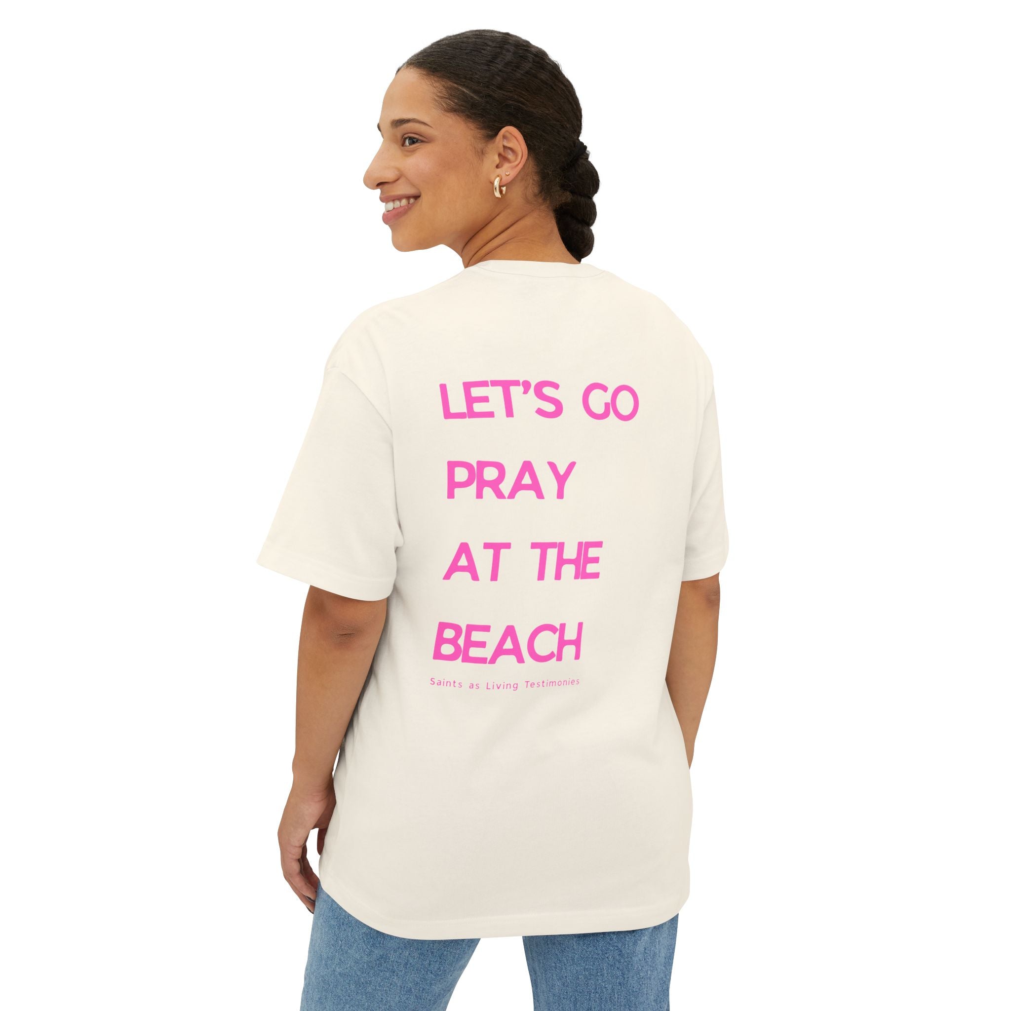 “LET'S GO PRAY AT THE BEACH” Pink Tee