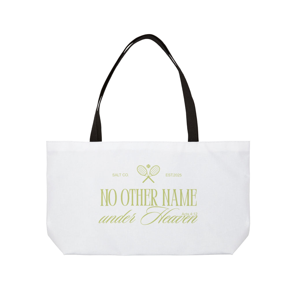 Tennis Tote Bag — 'No Other Name Under Heaven'