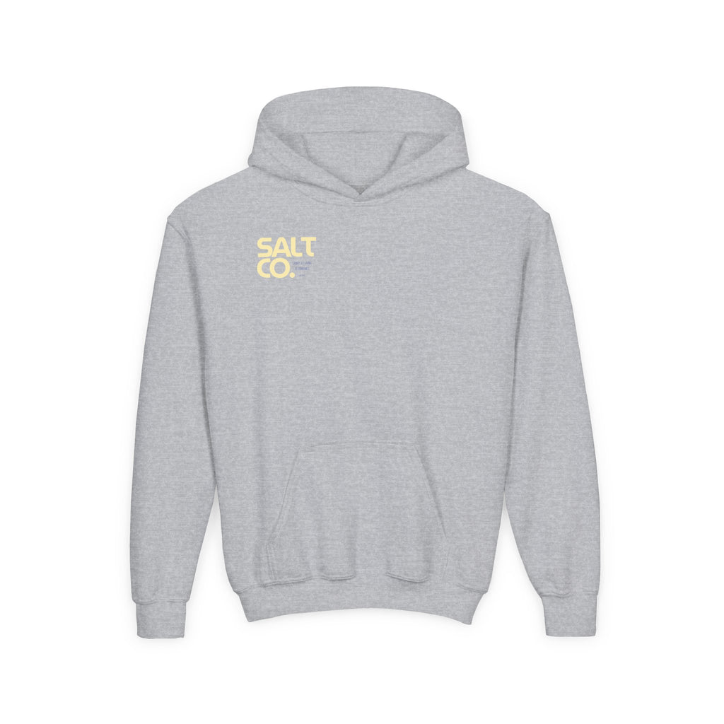 Youth Hoodie — 'SALT CO.' Minimal Logo Pullover