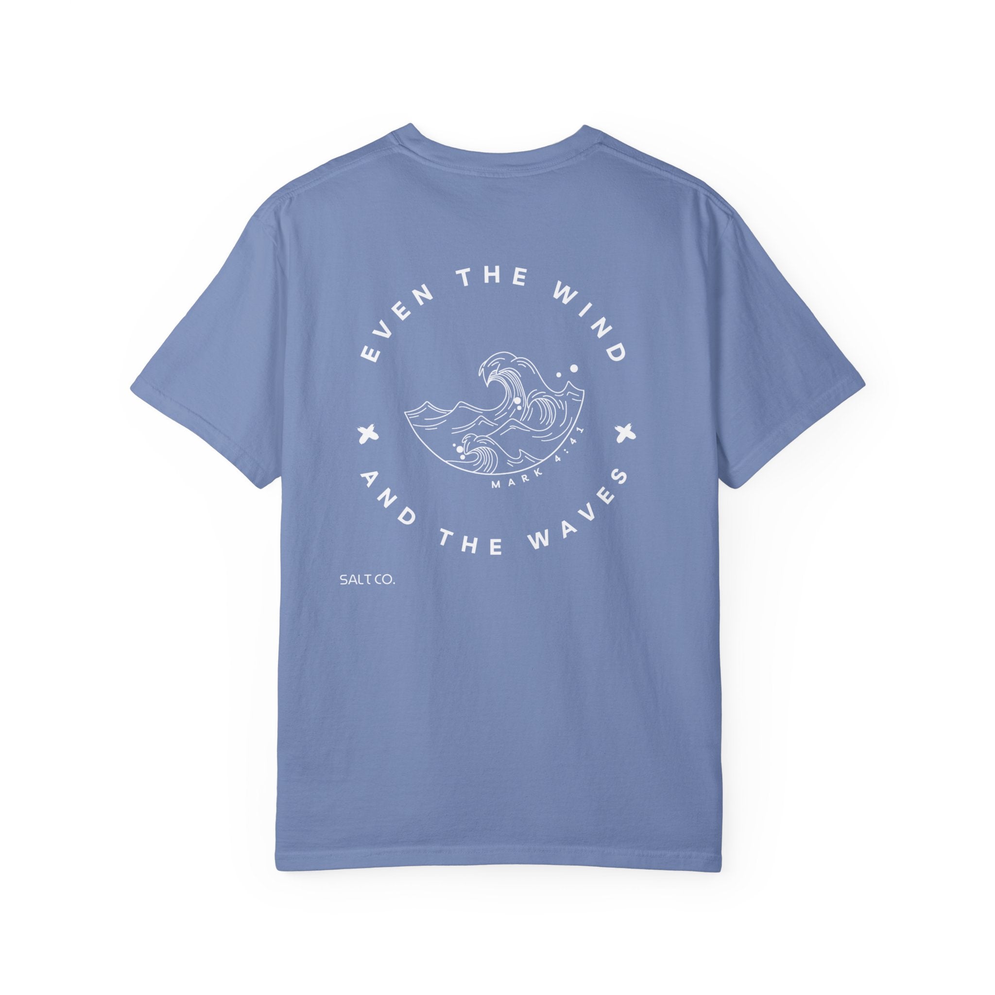 Salt Co. Wave Graphic T-Shirt — "Even the Wind and the Waves" Coastal Tee