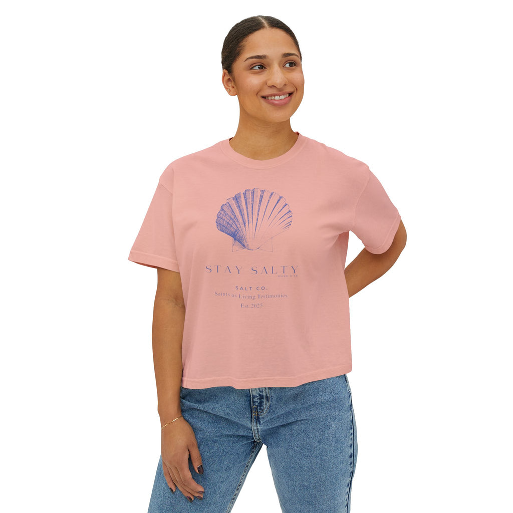 Stay Salty Seashell Women's Boxy Tee