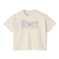 Coastal Coffee Boxy Tee — Women's Boxy Crop T-Shirt