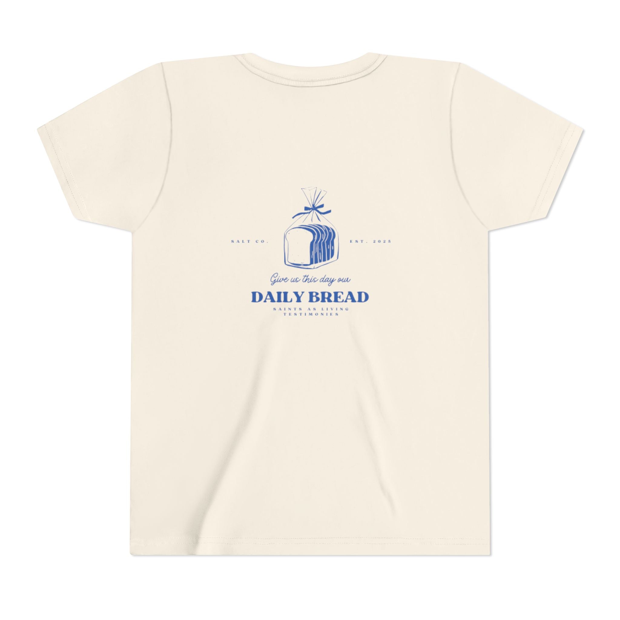 Youth Tee - "Daily Bread" Blue Toast Graphic Kids T-Shirt