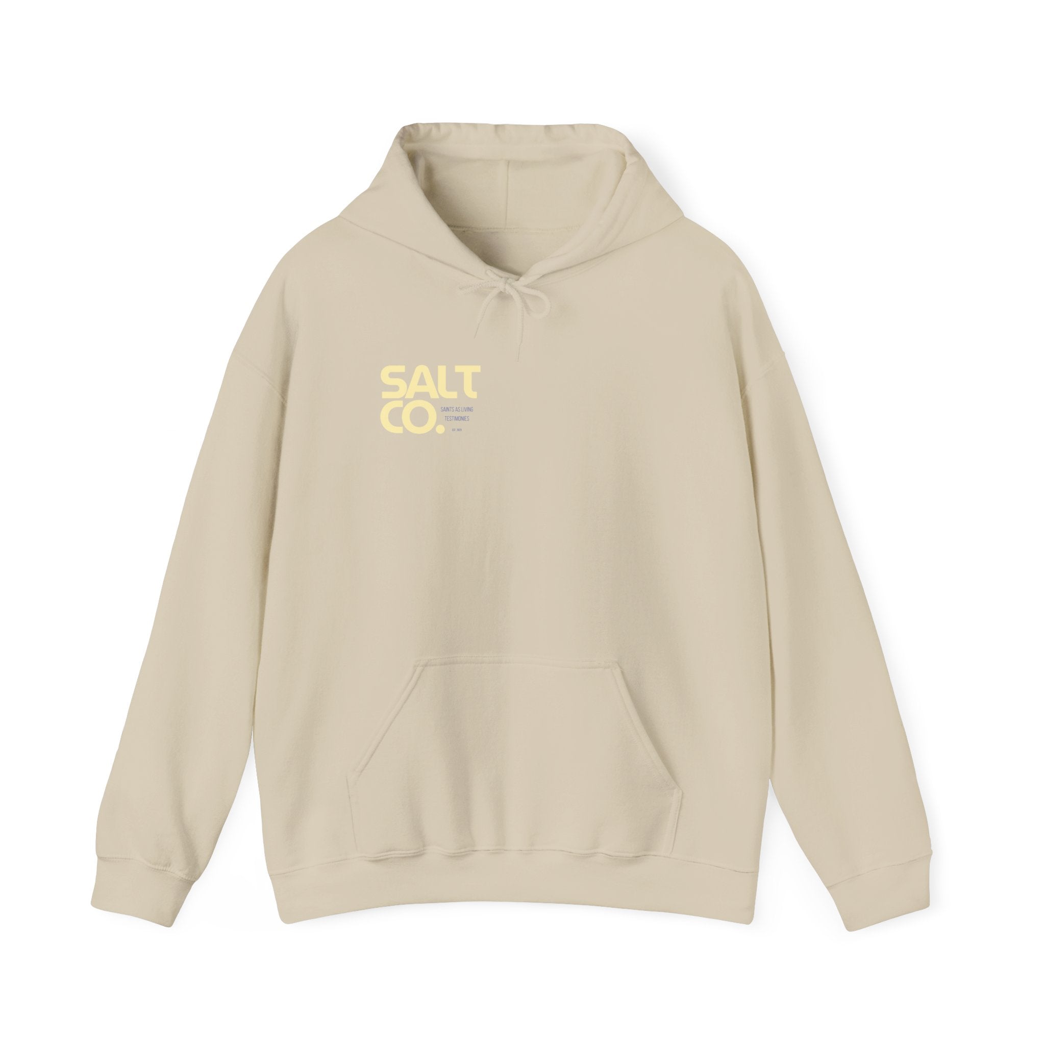 Salt Co. Minimal Logo Hoodie — Coastal-Inspired Neutral Pullover