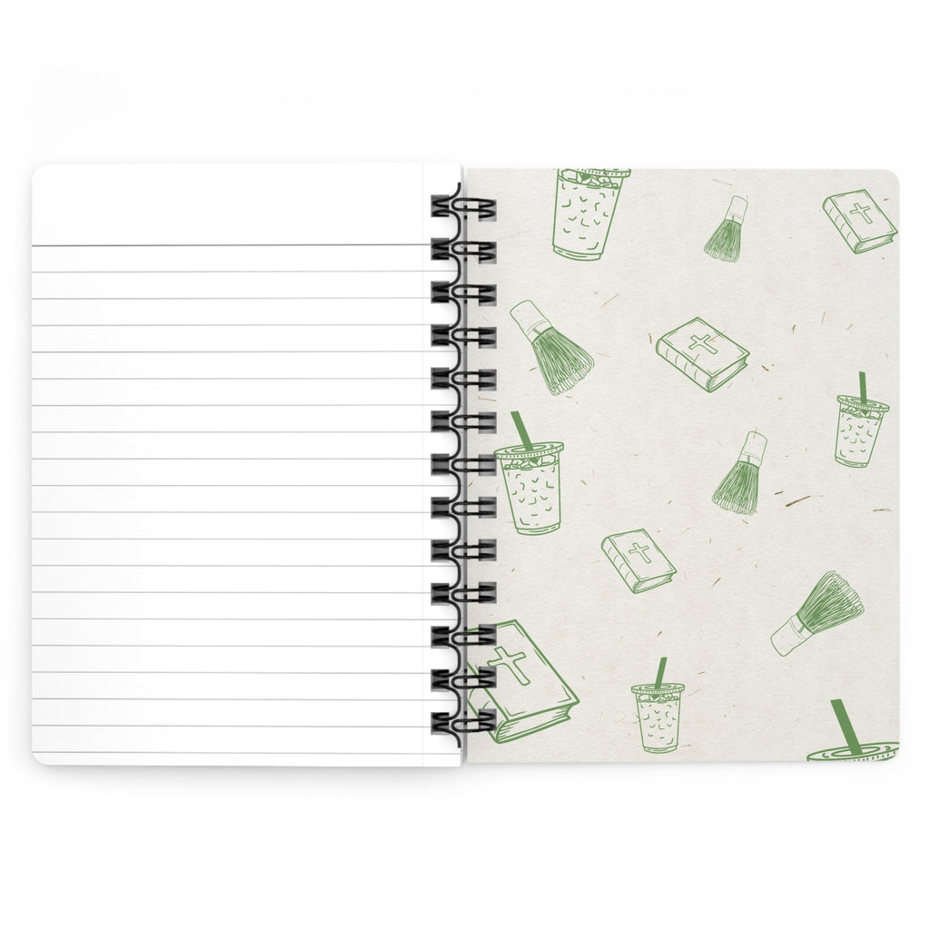 Morning Essentials Spiral Journal — Matcha, Devotions & Daily Rituals Notebook