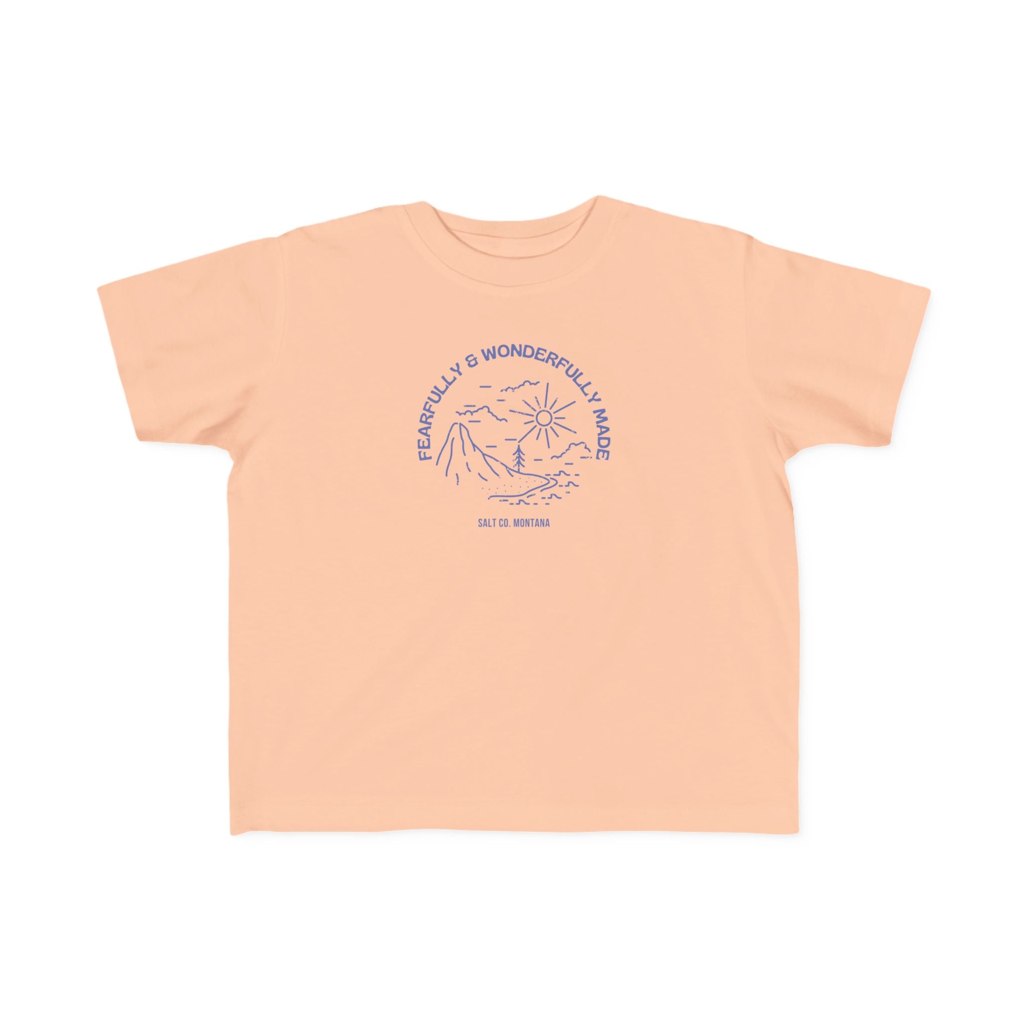 Toddler Tee — "Fearfully & Wonderfully Made" Mountain Graphic