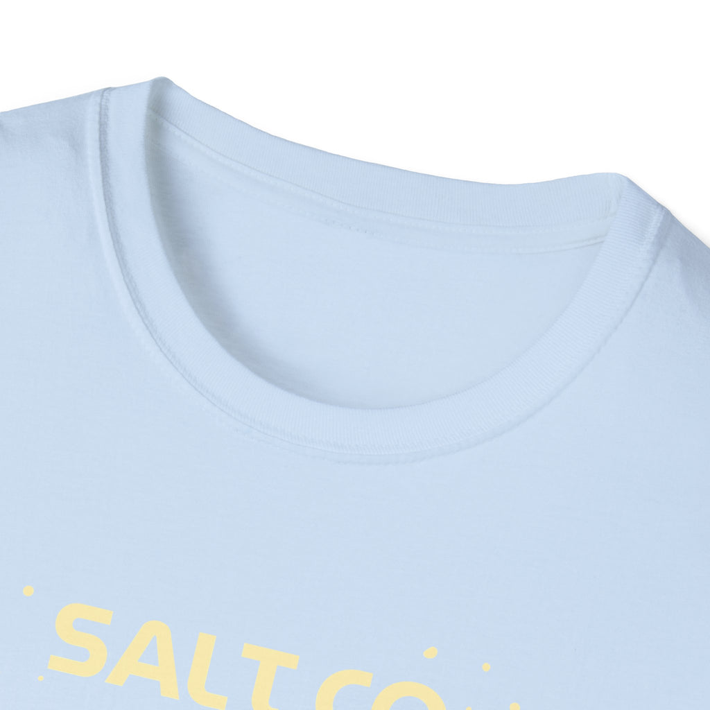 Salty Life Tee — "SALT CO." Minimal Front / Retro Yellow Script Back