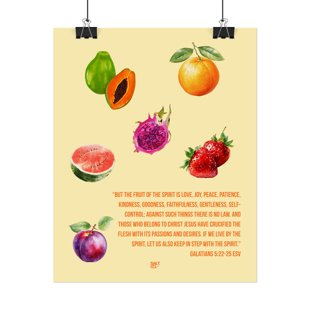 Fruit of the Spirit Poster — Galatians 5:22-23 Inspirational Wall Art