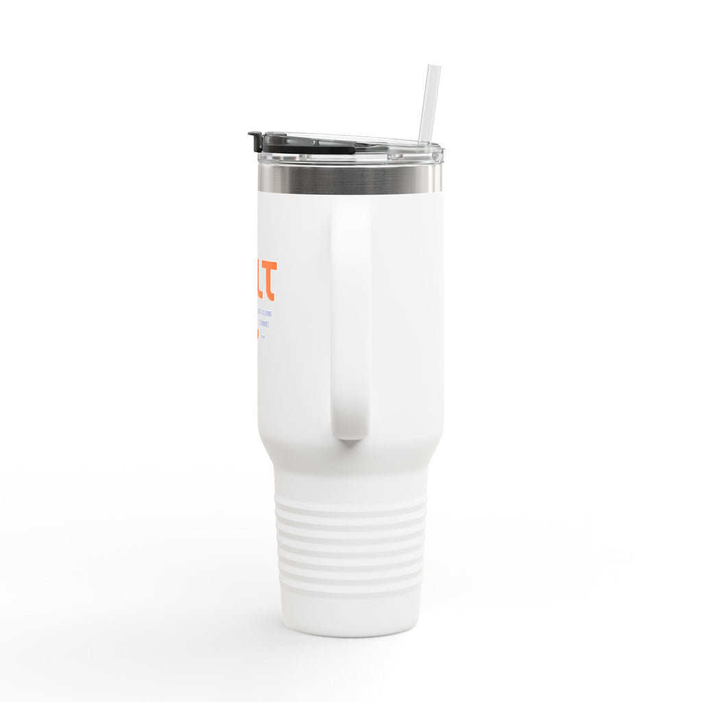 Insulated Travel Mug — 40oz Salt Co. Stainless Steel Tumbler with Straw & Handle