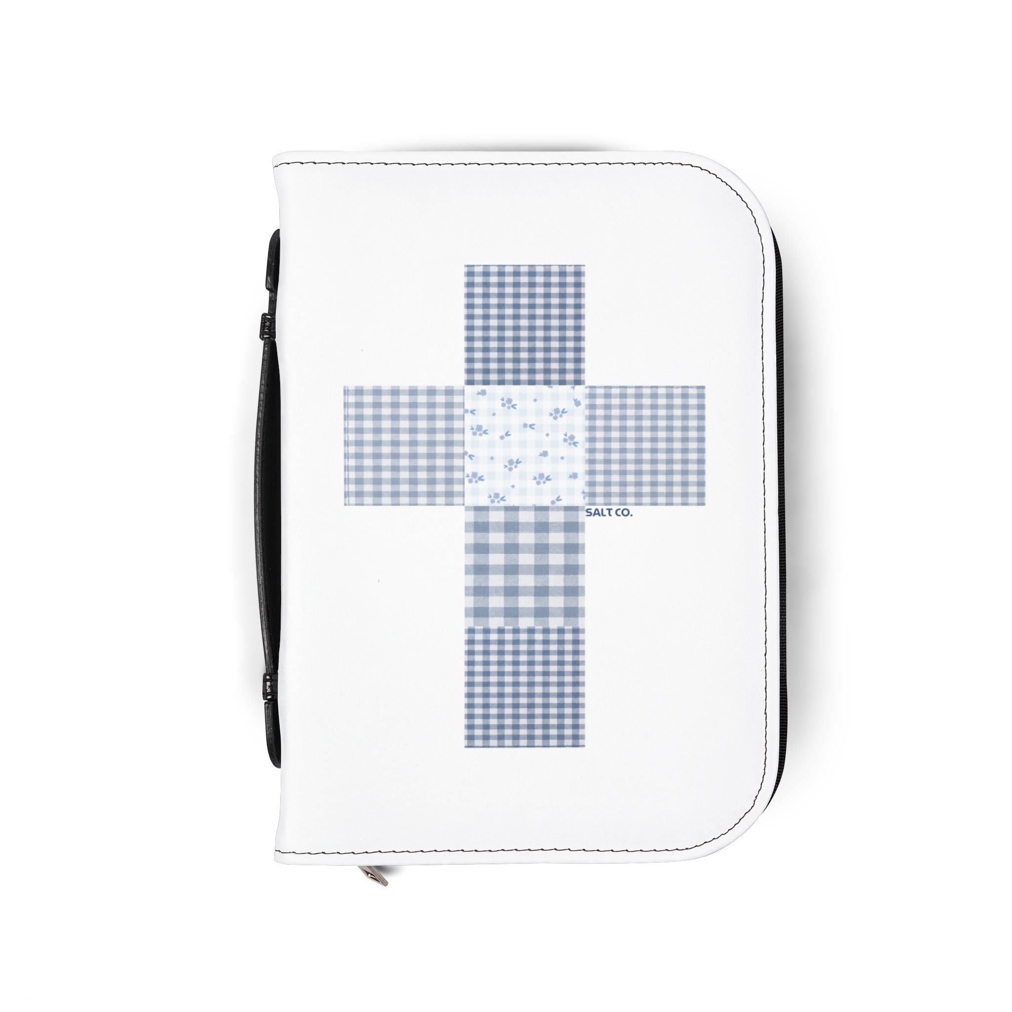 Patchwork Cross Bible Cover — "Saints as Living Testimonies" Zippered Bible Case