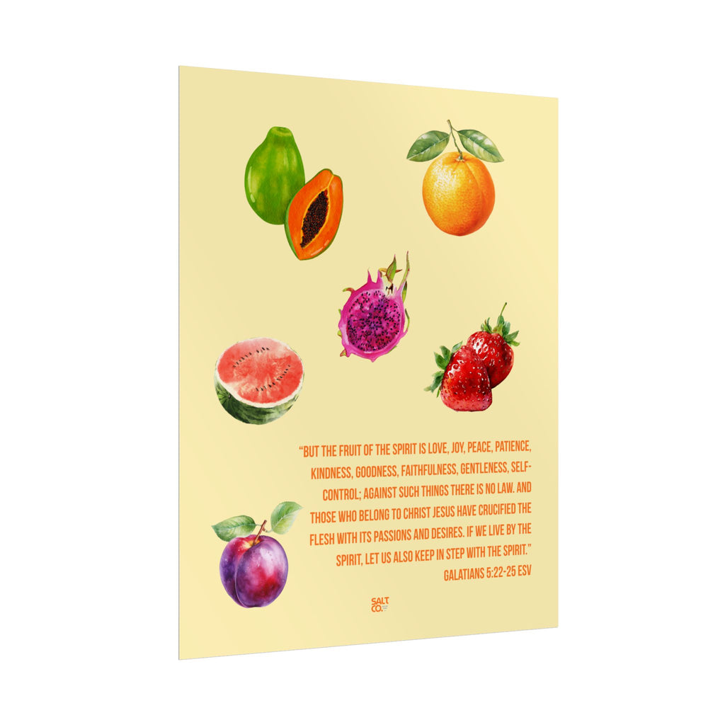 Fruit of the Spirit Poster — Galatians 5:22-23 Inspirational Wall Art