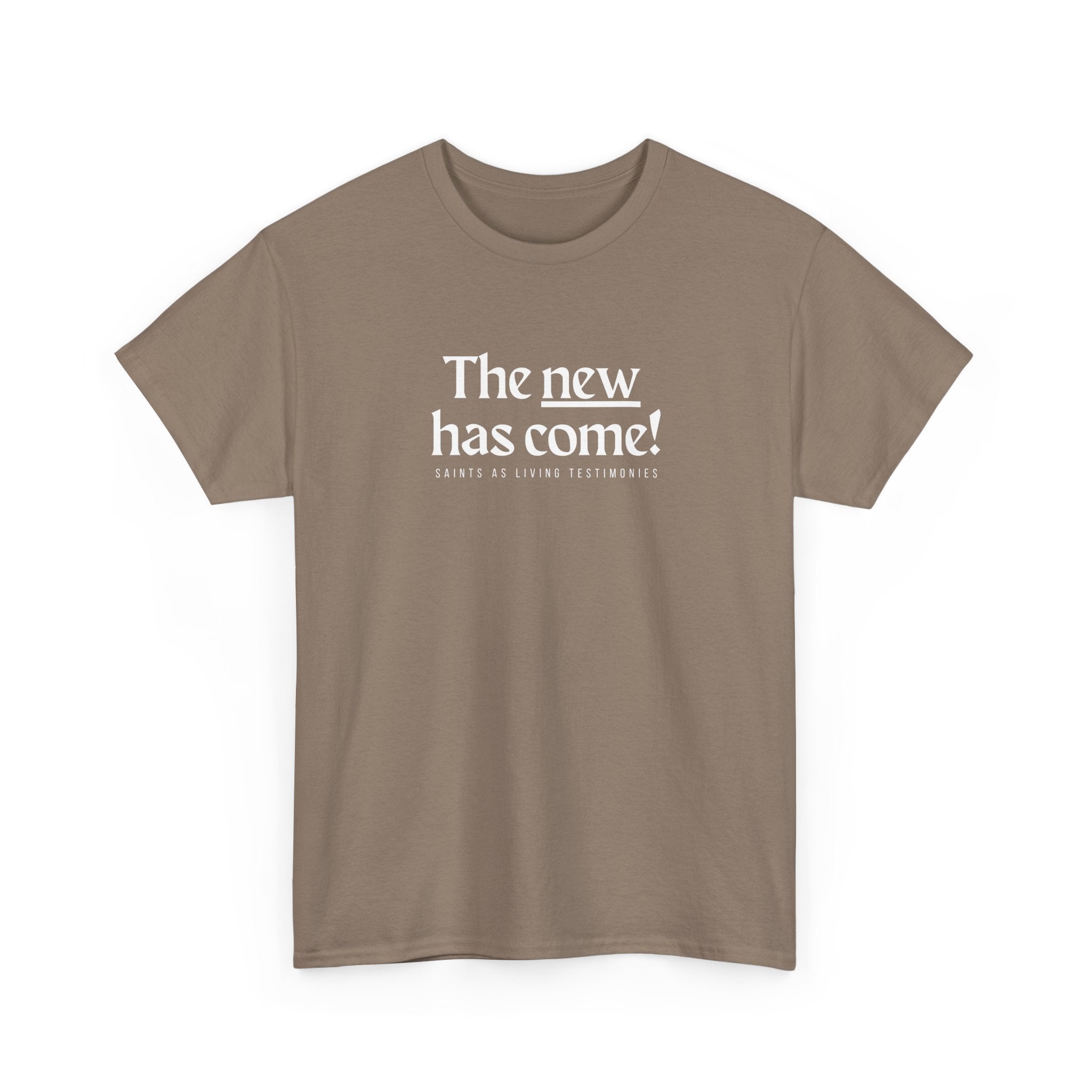Inspirational Scripture Tee — “The New Has Come / The Old Has Passed Away” Cotton Shirt