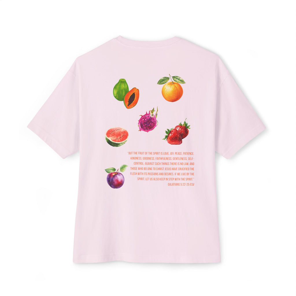 Boxy Tee — Tropical Fruit Print 'Salt Co.' Graphic T-Shirt