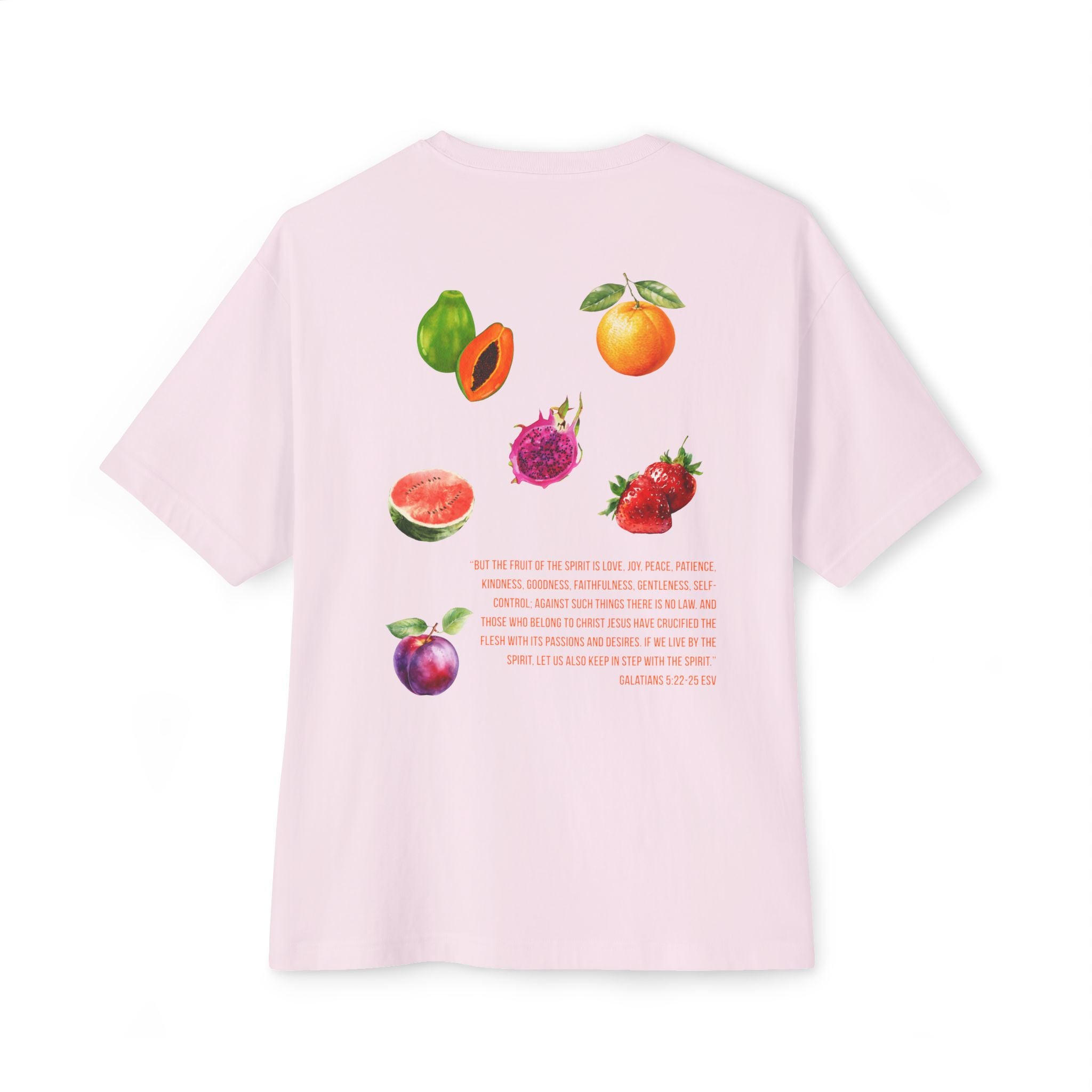 Boxy Tee — Tropical Fruit Print 'Salt Co.' Graphic T-Shirt