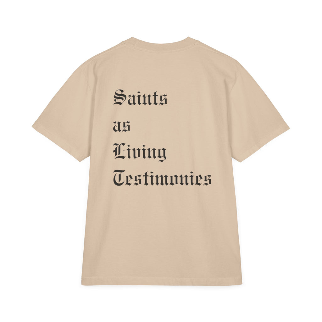 'JC'  — "Saints as Living Testimonies" Drop-Shoulder T-Shirt