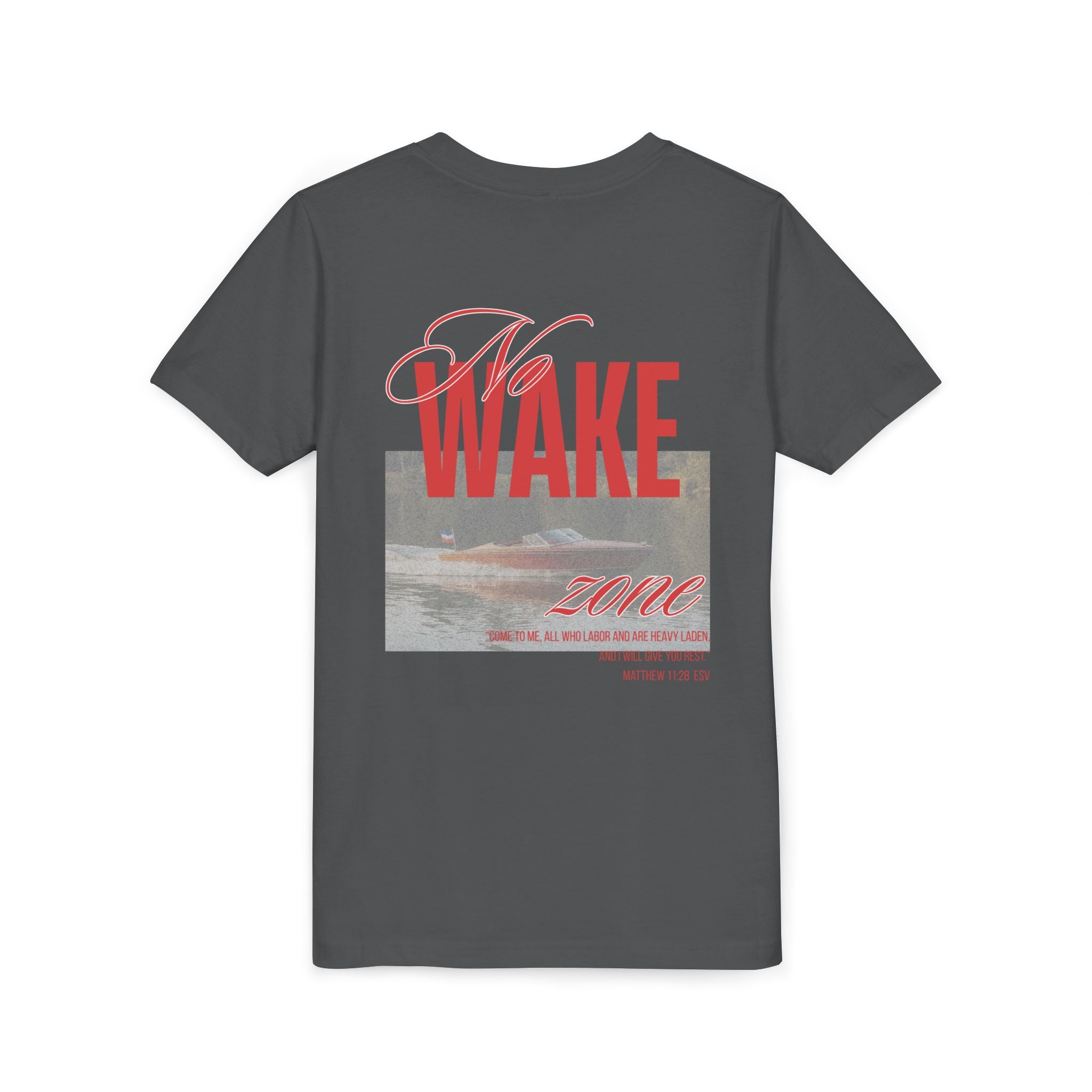 Youth Tee — 'Wake Zone' Beach Graphic Short Sleeve Shirt