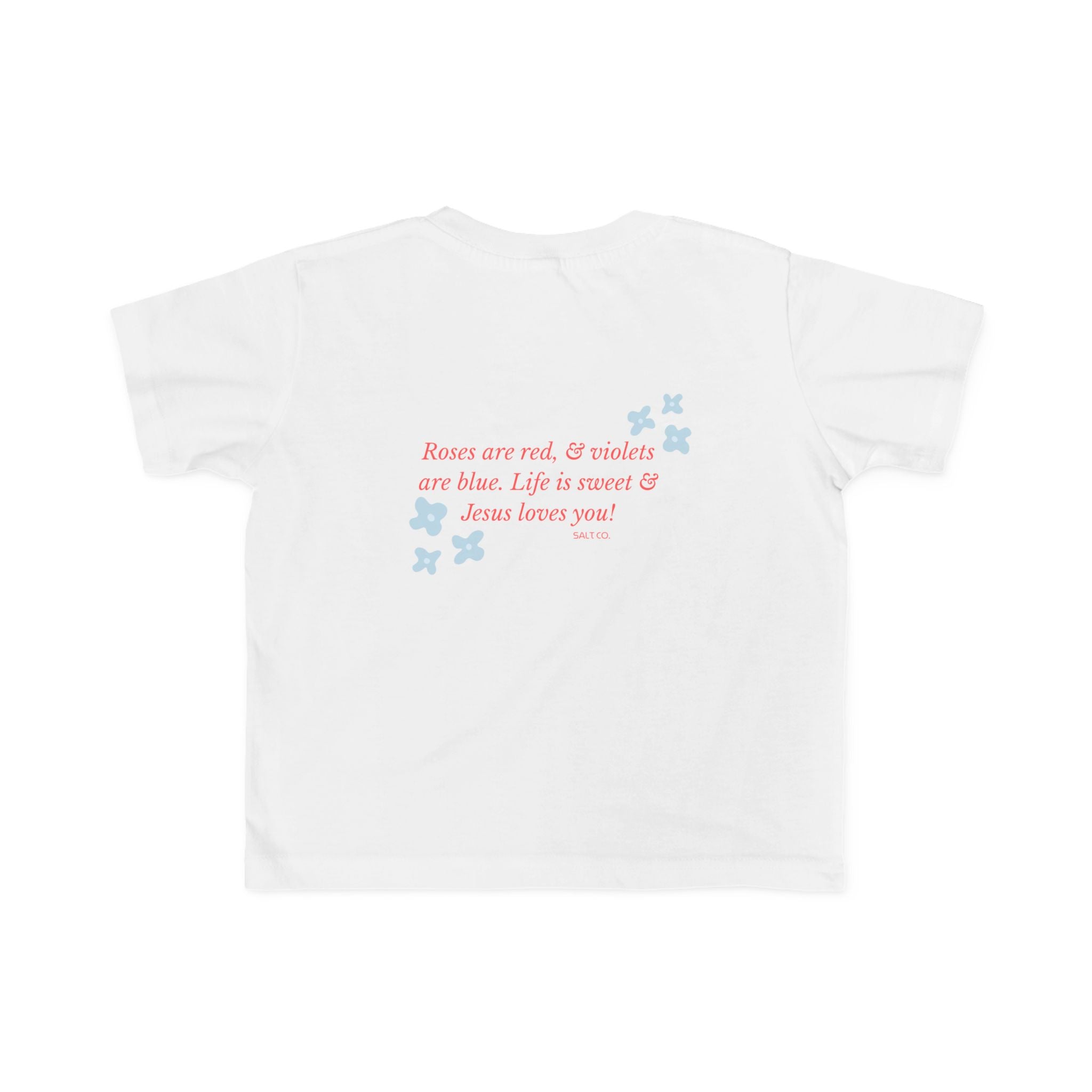 Toddler girl Tee — "Roses are red" Cute Floral Graphic