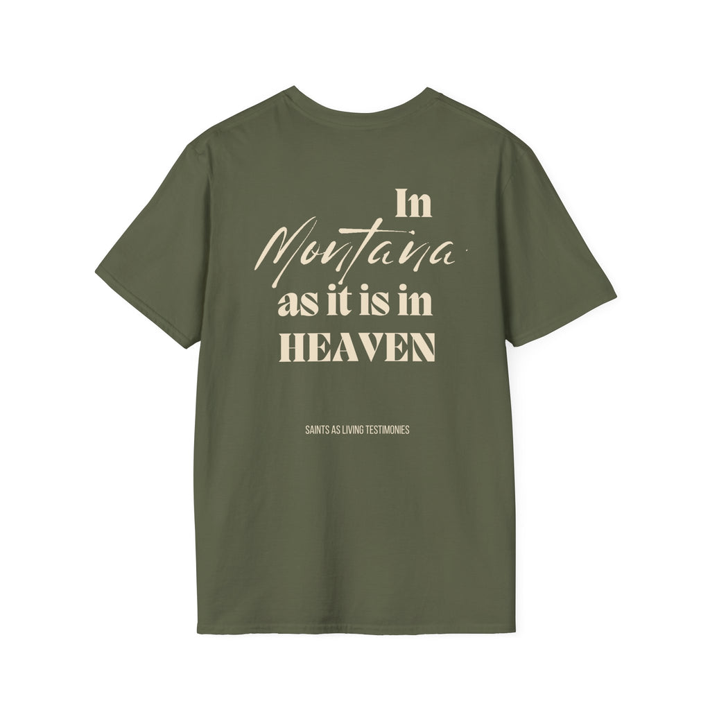 In Montana As It Is In Heaven T-Shirt — Salt Co. Rustic Christian Graphic Tee
