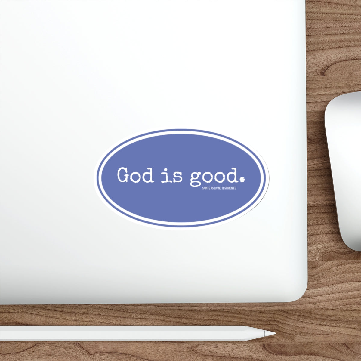 God Is Good Oval Die-Cut Sticker