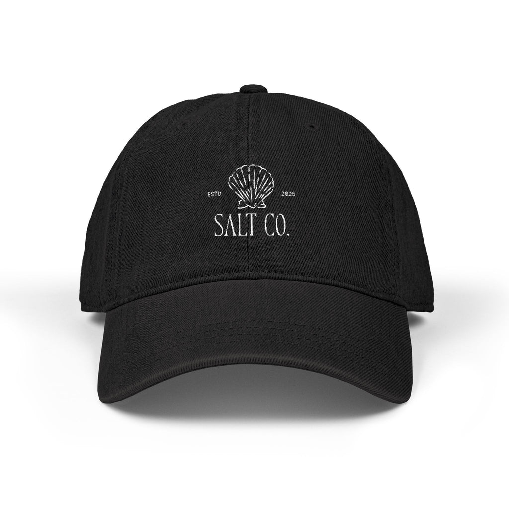 Embroidered Shell 'Salt Co.' Denim Hat — Coastal Baseball Cap