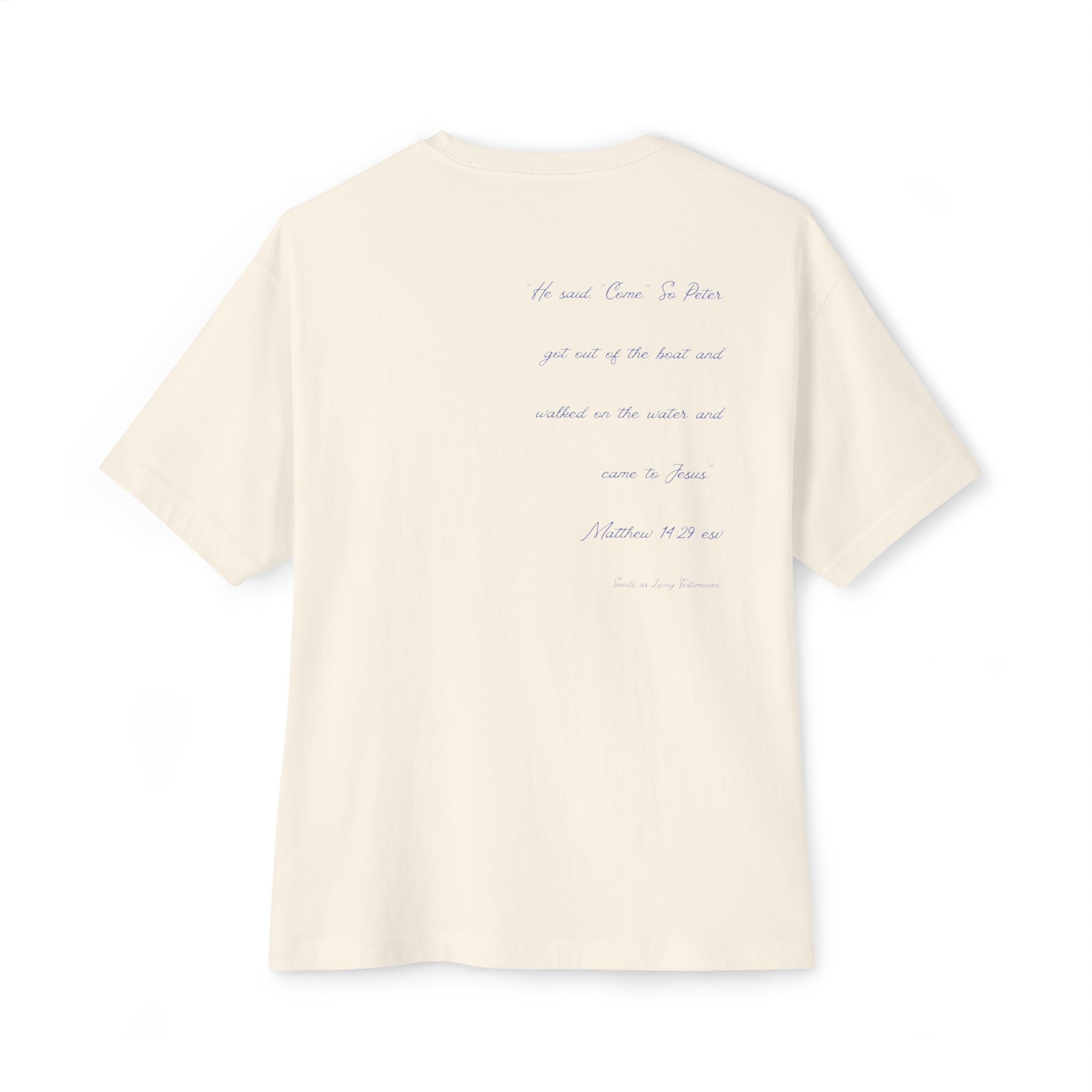 Minimalist Boxy Tee — "Let's go for a walk on the water."