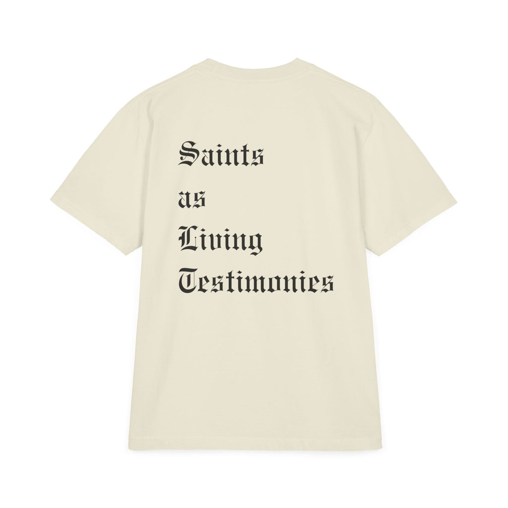 'JC'  — "Saints as Living Testimonies" Drop-Shoulder T-Shirt