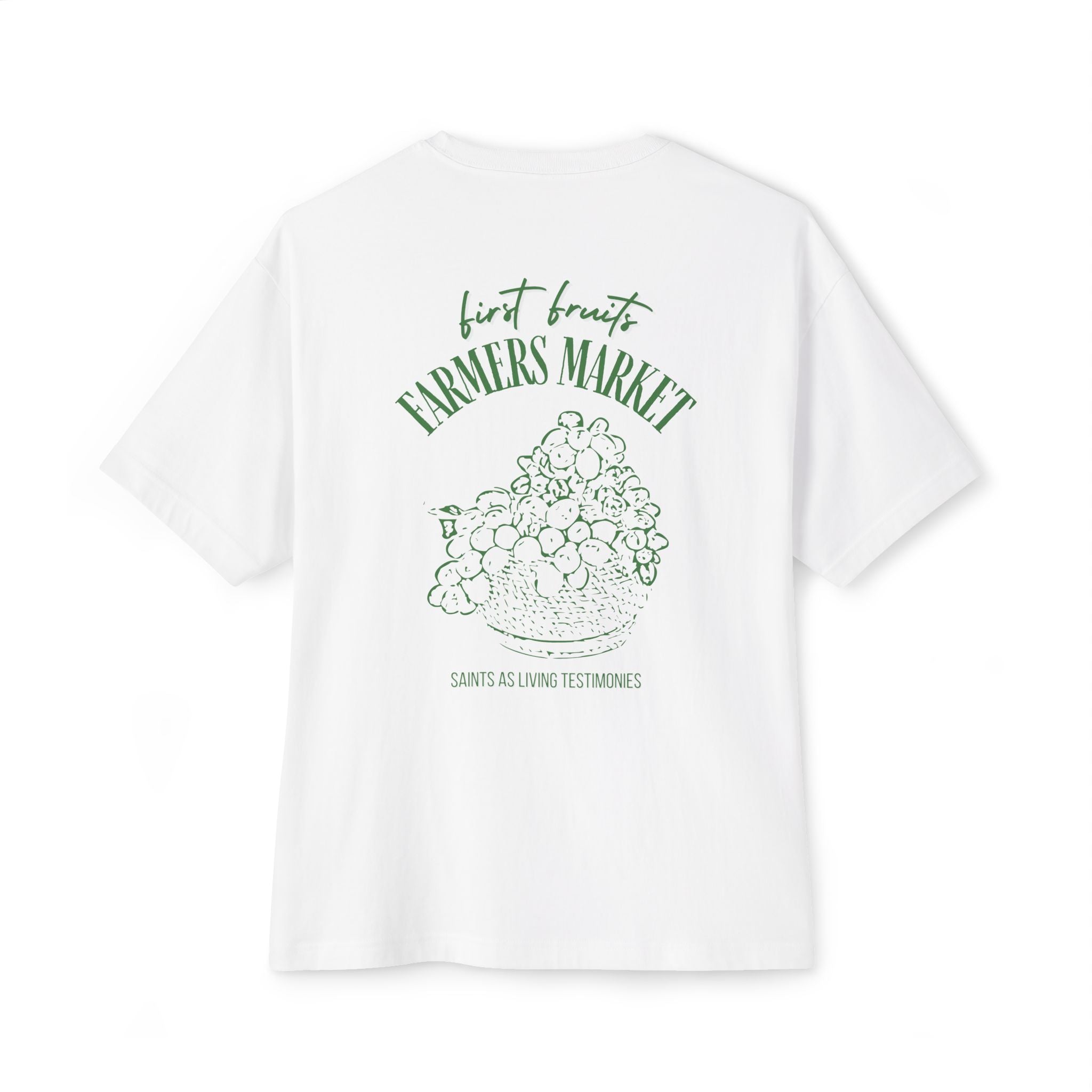 Farmers Market Oversized Tee – "Salt & Co." Floral Back Print