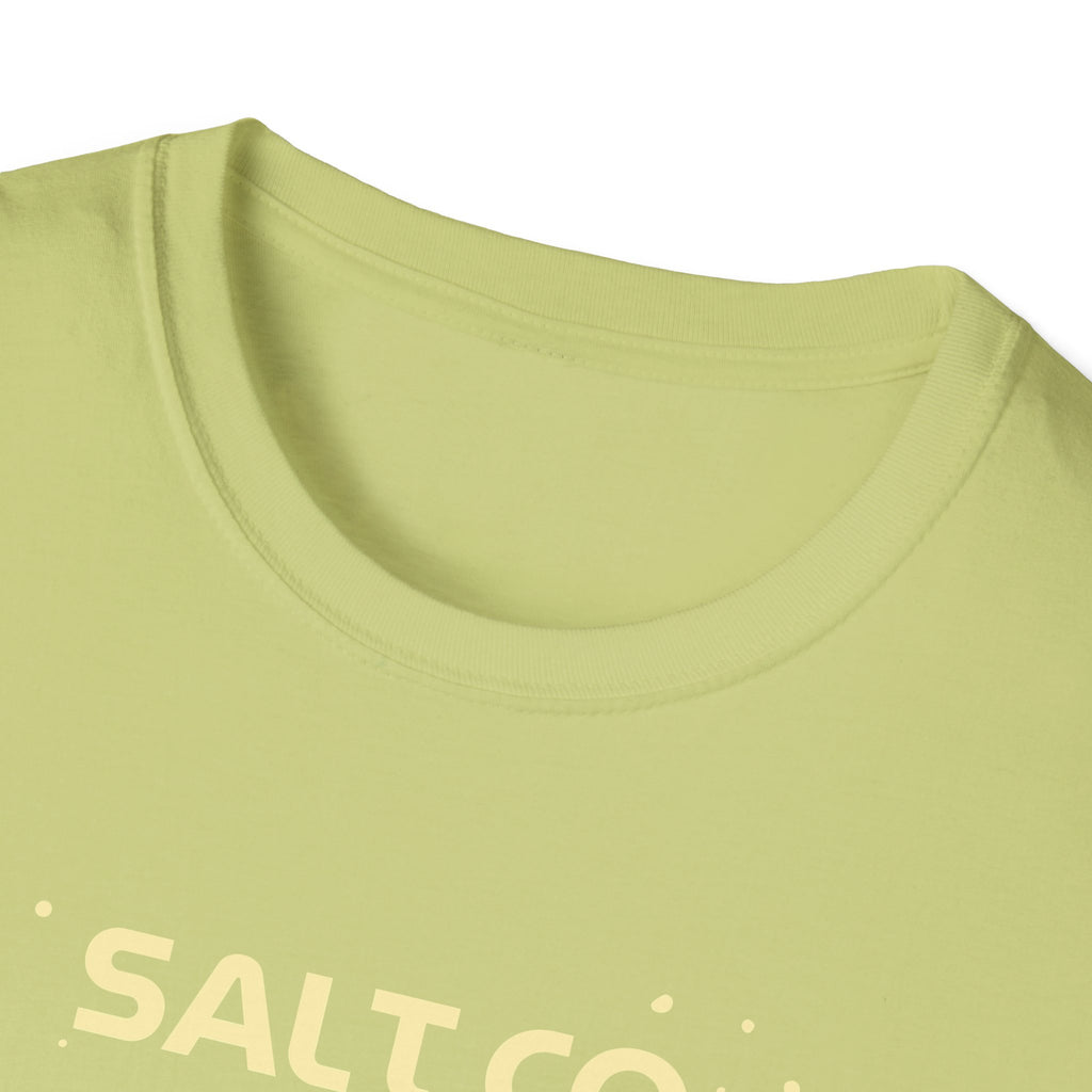 Salty Life Tee — "SALT CO." Minimal Front / Retro Yellow Script Back