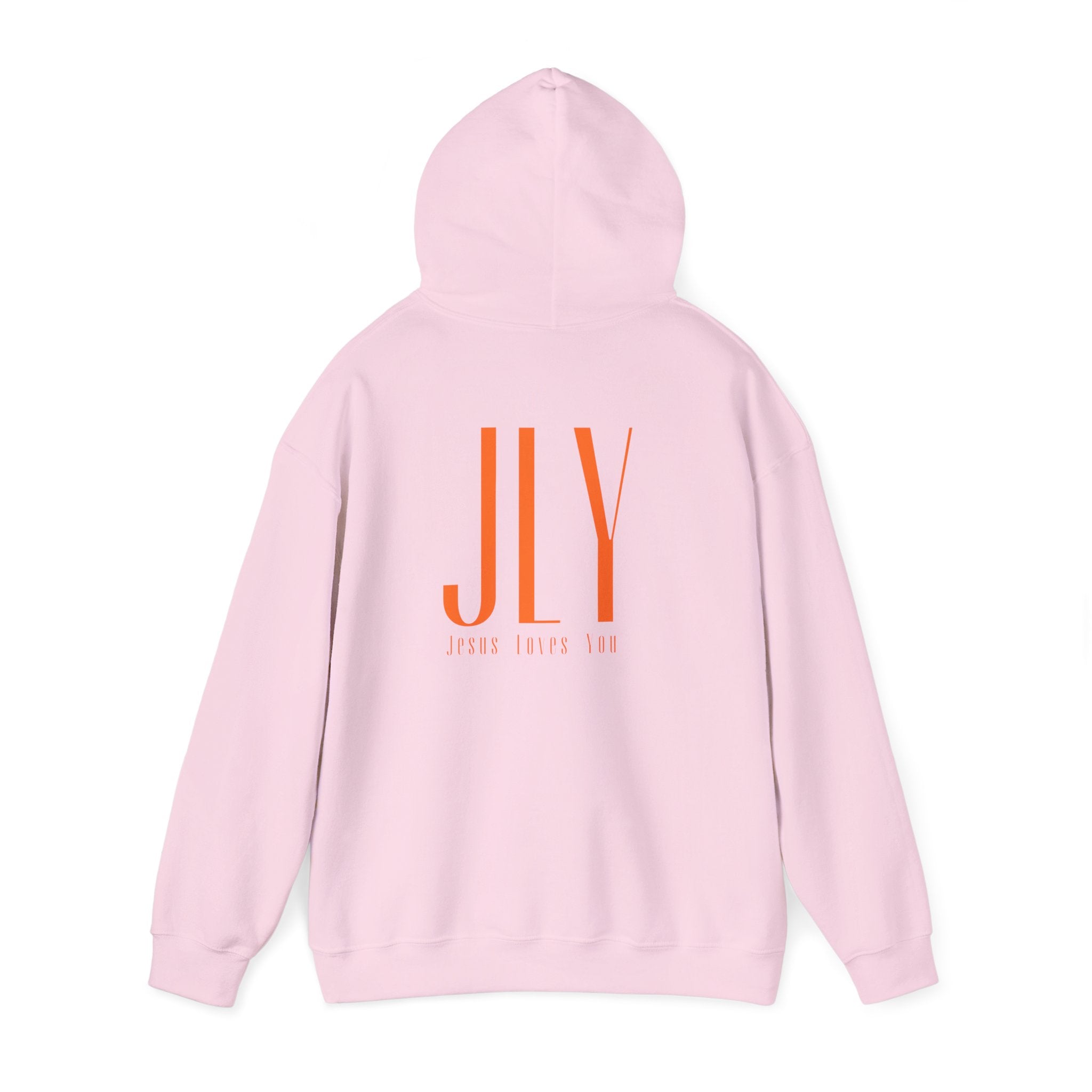 "JLY" Minimalist Hoodie — 'SMILO.' Front & JLY Back Graphic