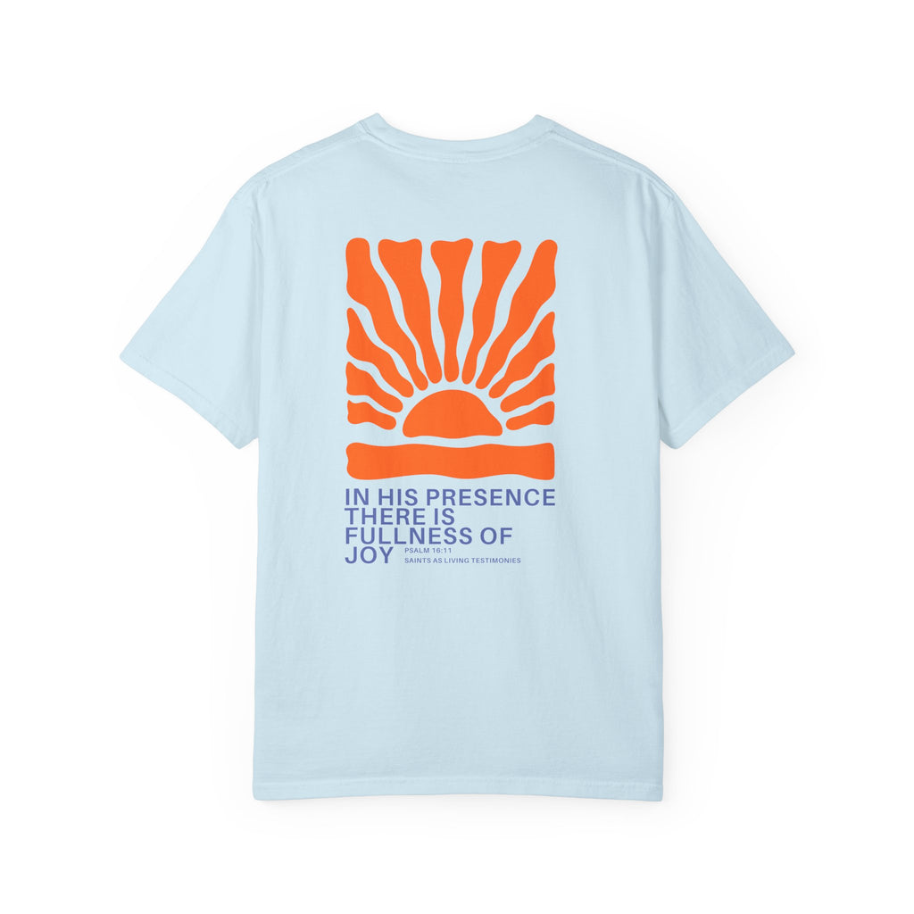 T-Shirt — “In His Presence There Is Fullness of Joy” Sunrise Graphic
