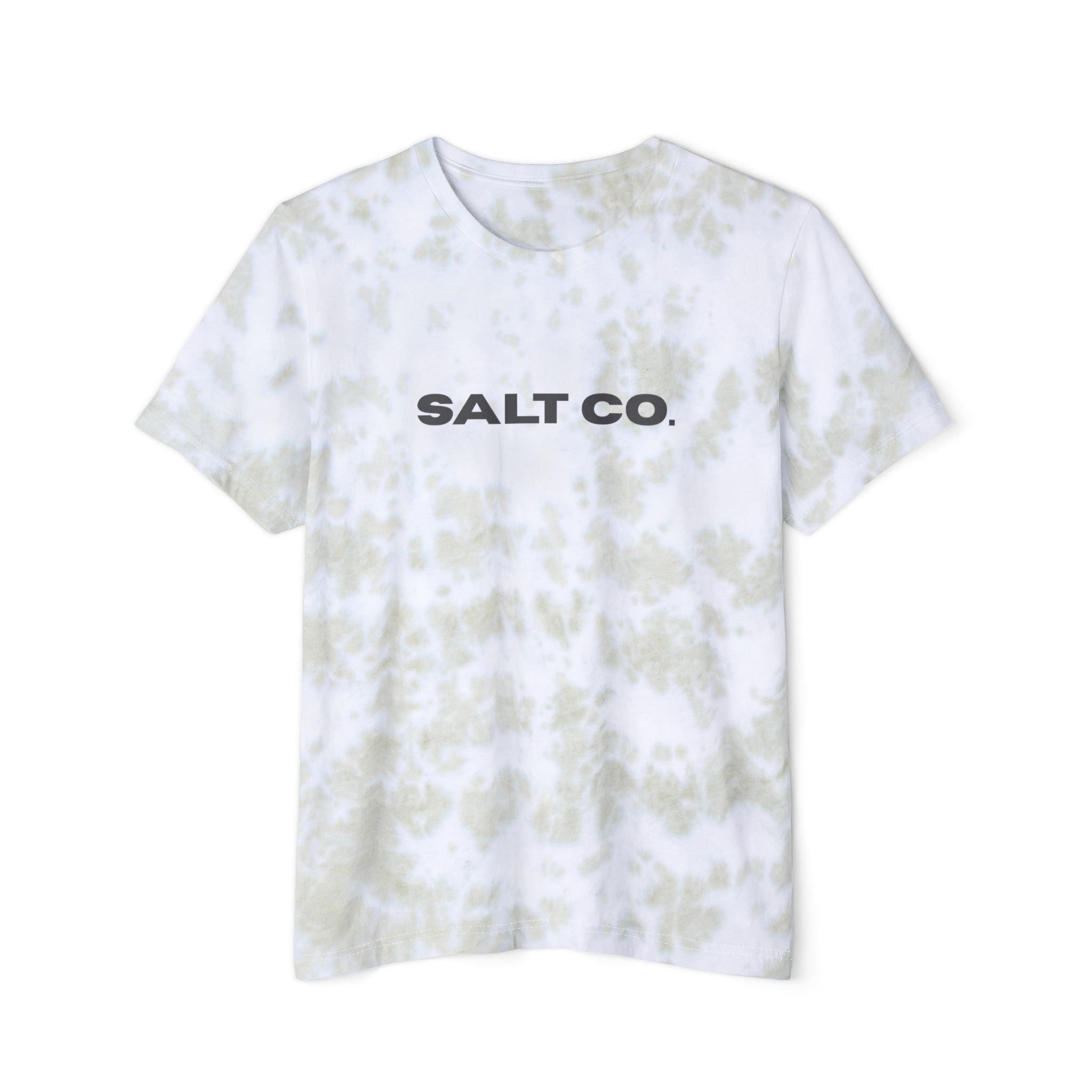 Tie-Dye T-Shirt — SALT CO. Front, "SAINTS AS LIVING TESTIMONIES" Back