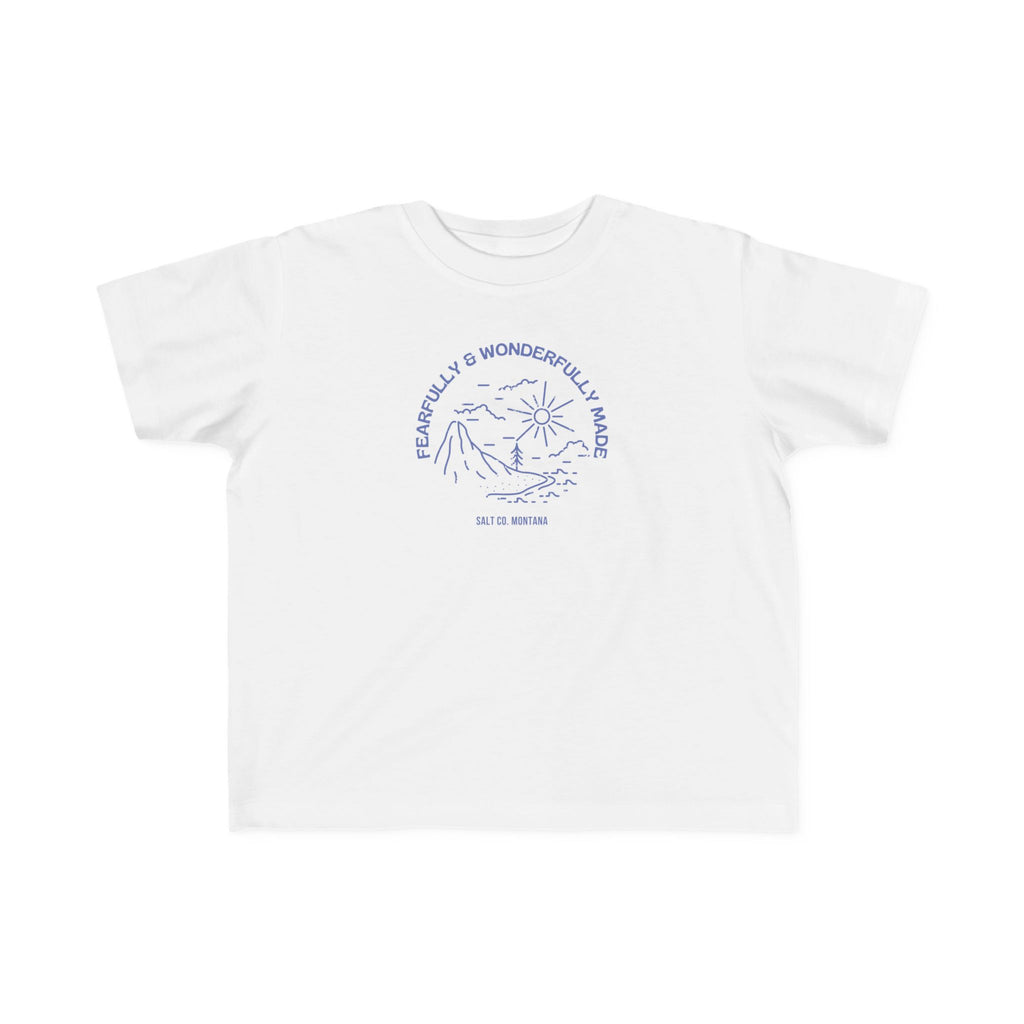Toddler Tee — "Fearfully & Wonderfully Made" Mountain Graphic