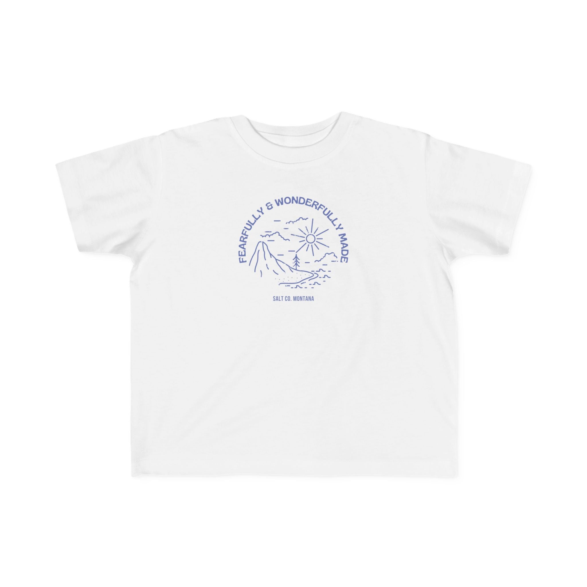 Toddler Tee — "Fearfully & Wonderfully Made" Mountain Graphic