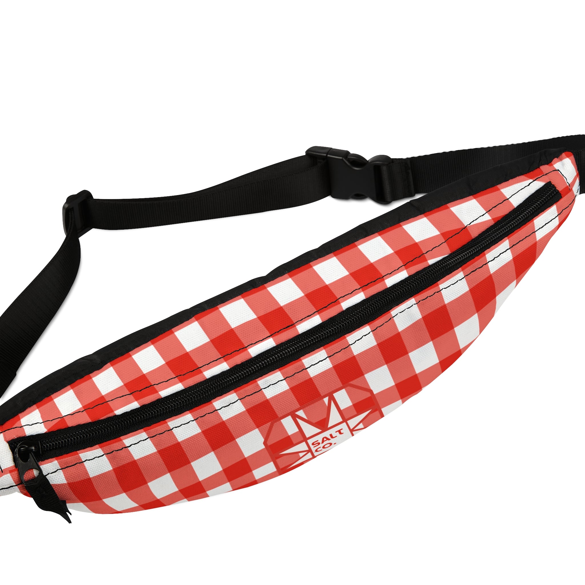 Red Gingham Fanny Pack — Picnic-Style Waist Bag