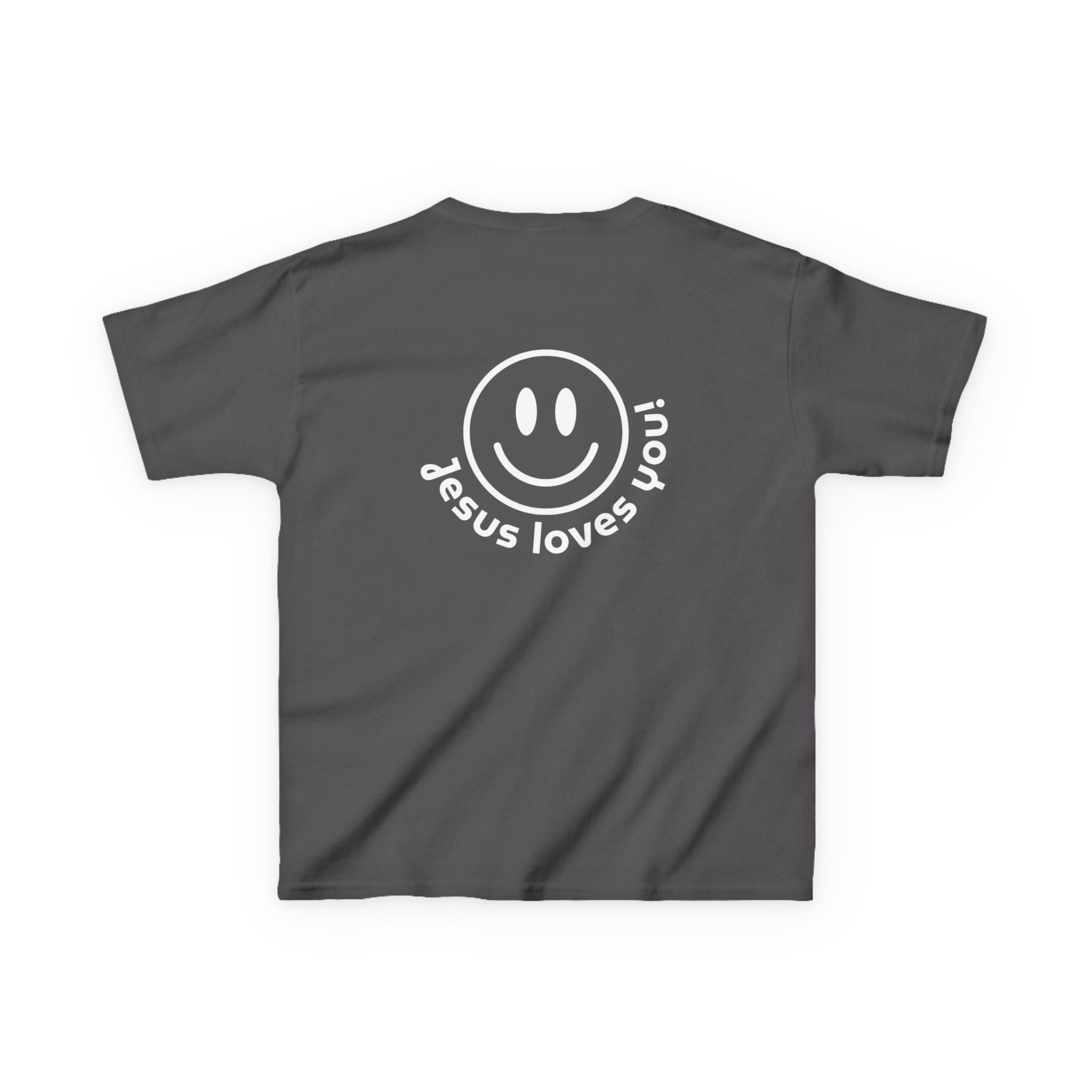 Kids T‑Shirt — "Jesus Loves You" Smiley Tee (Salt Co.)
